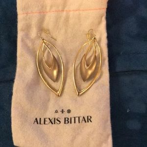 Alexis Bittar gold dangle drop earrings